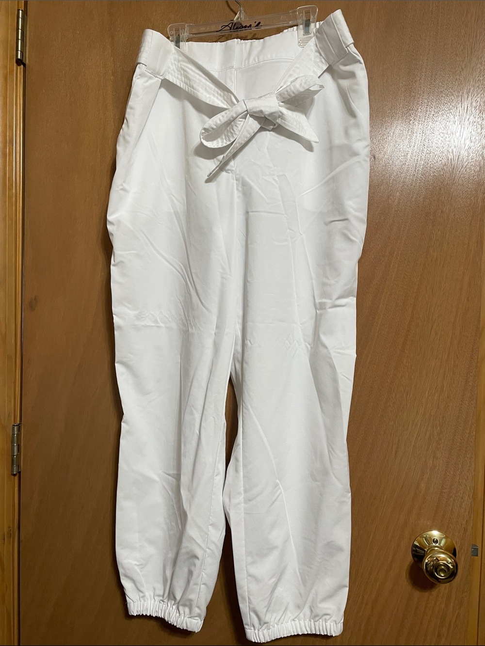 The Limited White Tie-Waist Jogger Pants